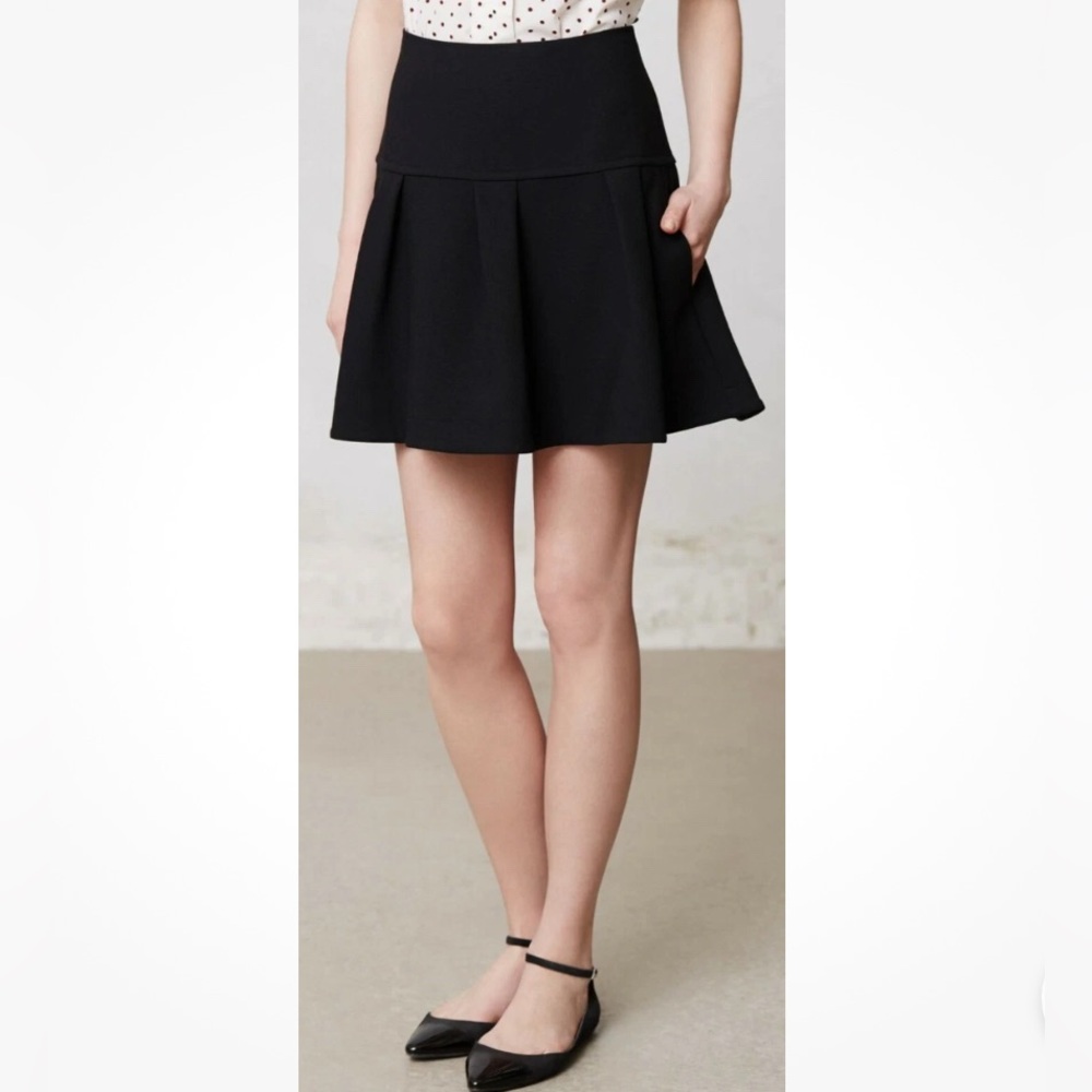 Anthropologie Leifsdottir Magra Swing Skirt in Black Size 4